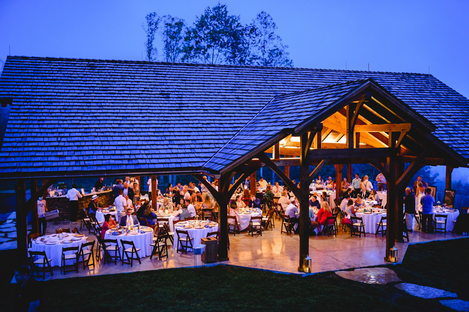 wilderness lodge summersville wv wedding reception at night